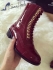 Boots patent leather burgundy and black 